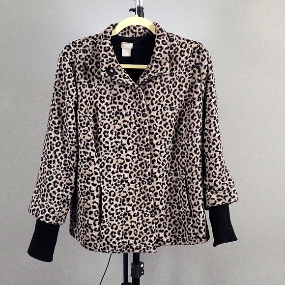 Chico's Jackets & Blazers - Chico's Women's Cheetah Print Jacket, Chico Size 0(4/6 US)